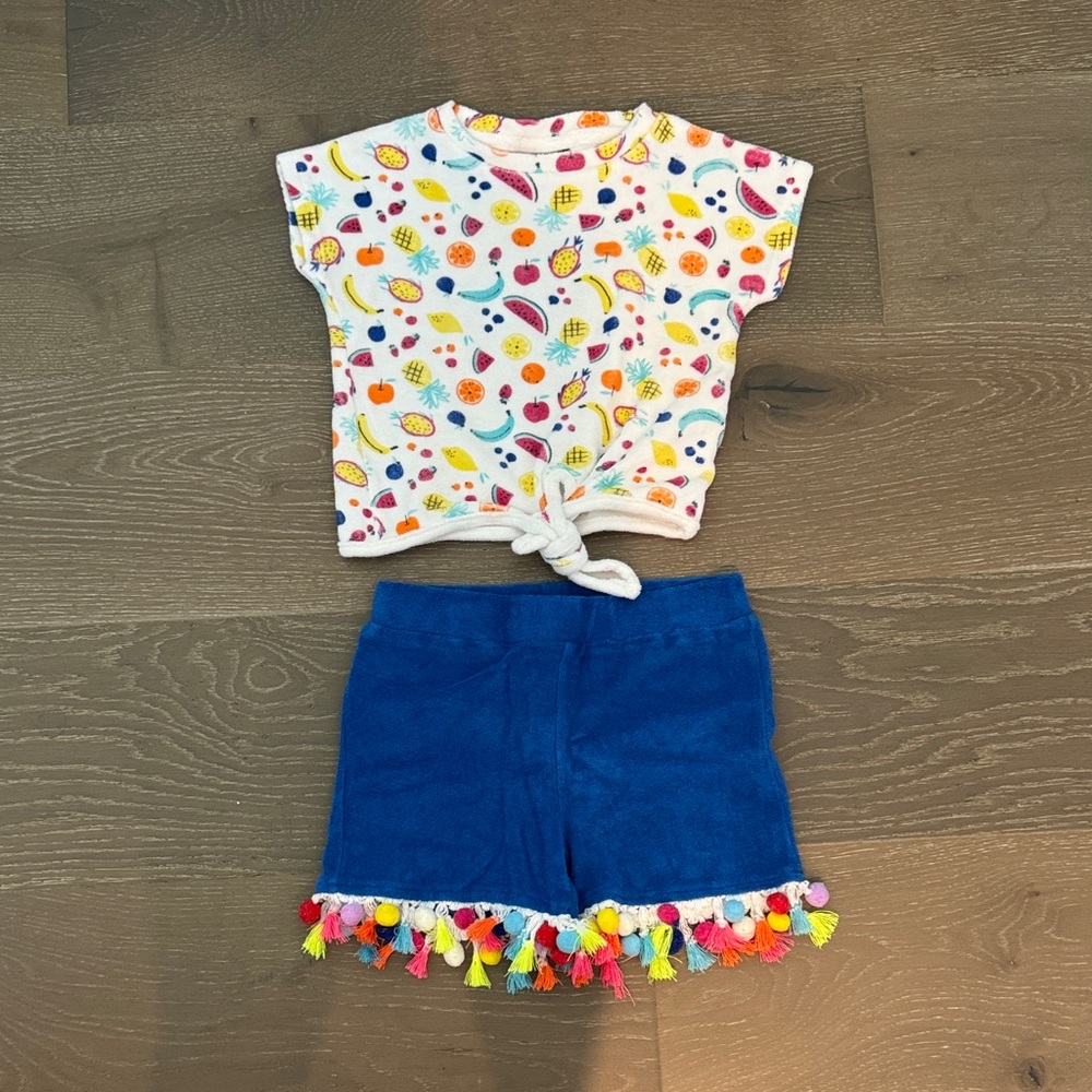 Andy & Evan Colorful Kids Shorts with Tassels 4T